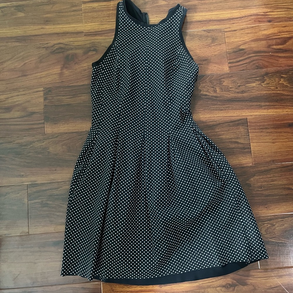 Lululemon Black Polka Dot Fit-and-Flare Dress